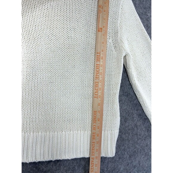 J.Crew Turtleneck Sweater Women’s Large Ivory Thick Knit - Picture 5 of 8
